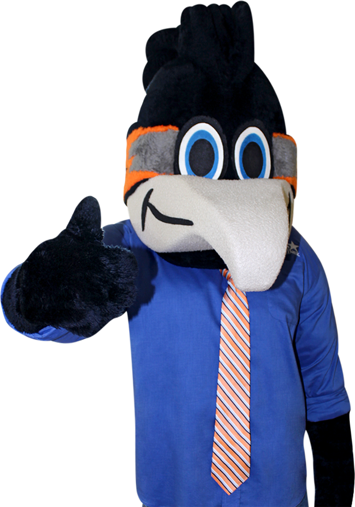 Rico mascot giving a thumbs up
